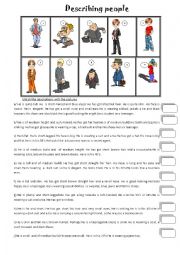 English Worksheet: physical appearance