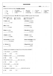 SUBJECT PRONOUNS EXERCISE