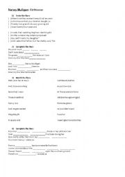 English Worksheet: Nancy Mulligan by Ed Sheeran