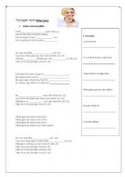 English Worksheet: Younger now