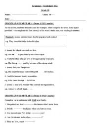 English Worksheet: vocabulary practise