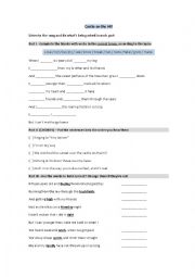 English Worksheet: song