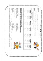 English Worksheet: Simon the Sportsman