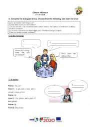 English Worksheet: At the restaurant / bar / snackbar