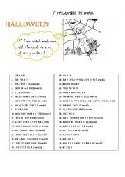 English Worksheet: HALLOWEEN VOCABULARY