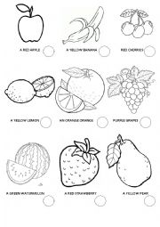 English Worksheet: FRUIT