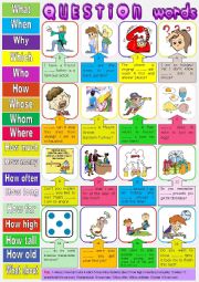 English Worksheet: Question words. + Key