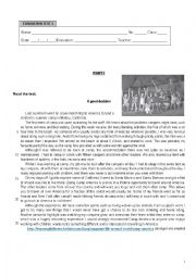 English Worksheet: camping holidays