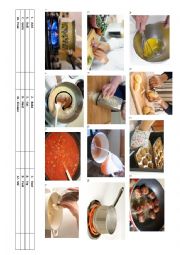 English Worksheet: Elementary-lower intermediate cooking vocabulary and conversation