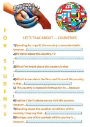 English Worksheet: DESCRIPTION OF COUNTRIES