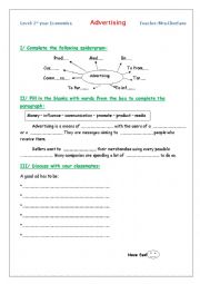 English Worksheet: Advertising Tunisian students 