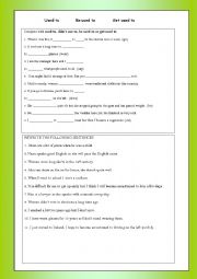 English Worksheet: used to 