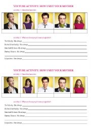 English Worksheet: talking about annoying habits (how I met your mother)