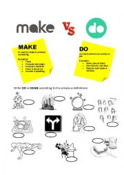 English Worksheet: MAKE vs DO