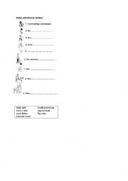 English Worksheet: Present cointinuos