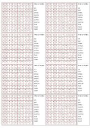 English Worksheet: WORD SEARCH 