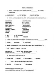 English Worksheet: Peppas Christmas- watch video and do the task