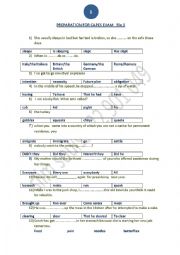 English Worksheet: placement test