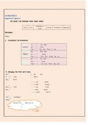 English Worksheet: reported speech