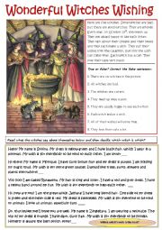 English Worksheet: Five good witches for Halloween