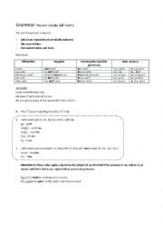 English Worksheet: Present simple grammar guide