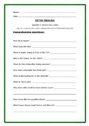 English Worksheet: extra english oral comprehension