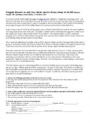 English Worksheet: Adlie Penguins in danger