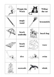 English Worksheet: Winnie the Witch memory cards