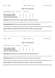 English Worksheet: student lesson 