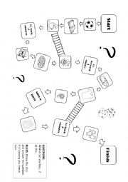 English Worksheet: Shopping Gameboard