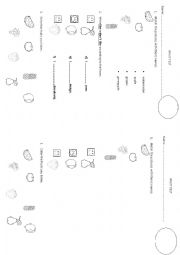 English Worksheet: Fruits