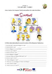 English Worksheet: Family and the possessives