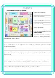 English Worksheet: Giving direction worksheet