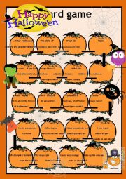 English Worksheet: Halloween Fun Game!