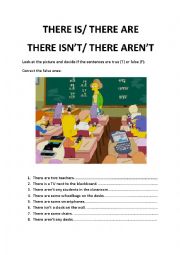 English Worksheet: THERE IS/ THERE ARE/ THERE ISNT/ THERE ARENT