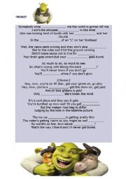 English Worksheet: shrek song