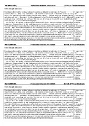 English Worksheet: pros and cons of Facebook / exercise 2nd year students