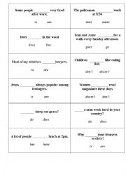 Warm-up activity (plurals)