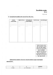 English Worksheet: CONSOLIDATION SESSION 9TH FORM