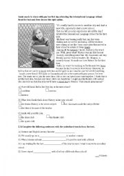 English Worksheet: Reading comprehension