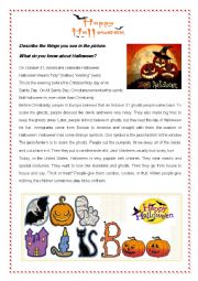 English Worksheet: Halloween