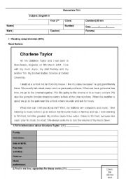 English Worksheet: Personal Identification_Test NEE