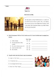 English Worksheet: English Test