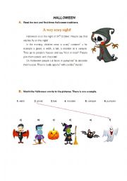 English Worksheet: Halloween