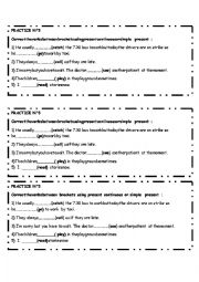 English Worksheet: Short test present simple and present continuous