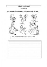 English Worksheet: Alice in wonderland