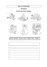 English Worksheet: Alice in wonderland