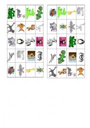 English Worksheet: Animals Bingo