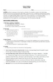 English Worksheet: FCE review writing preparation