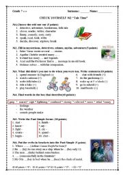 English Worksheet: Check Yourself (Tale Time)